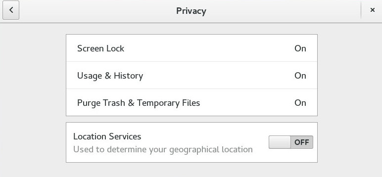 Privacy Settings