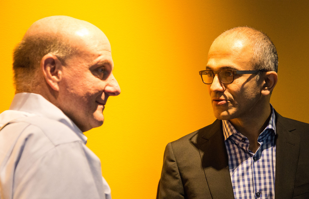 Satya Nadella and Steve Ballmer