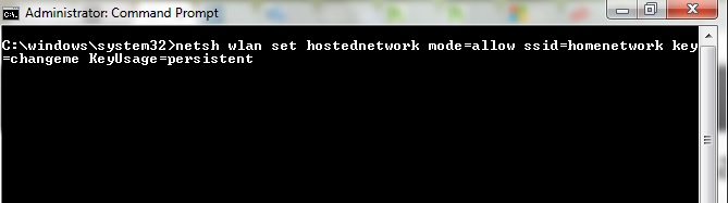 Set Hosted Network