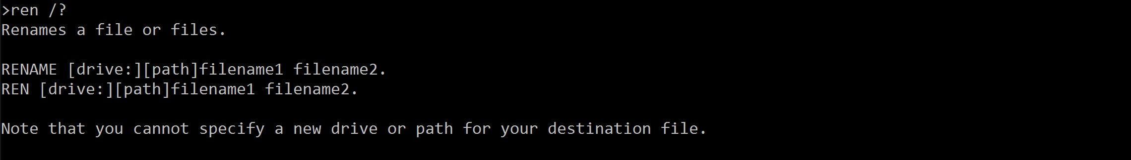 ren command usage