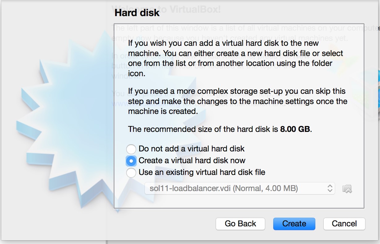 Create Hard Disk