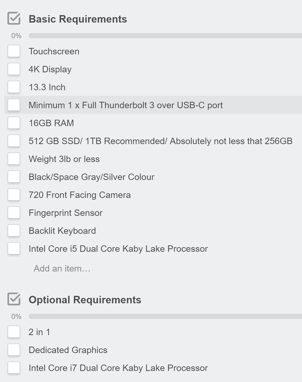 Basic Laptop Requirements for 2017